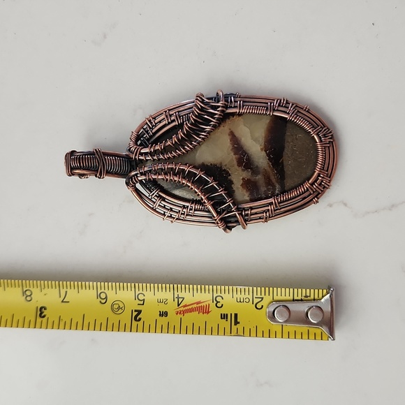 Natural Septarian Copper Pendant - Picture 4 of 4